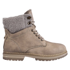 SHELOVET Trappers With Glitter beige