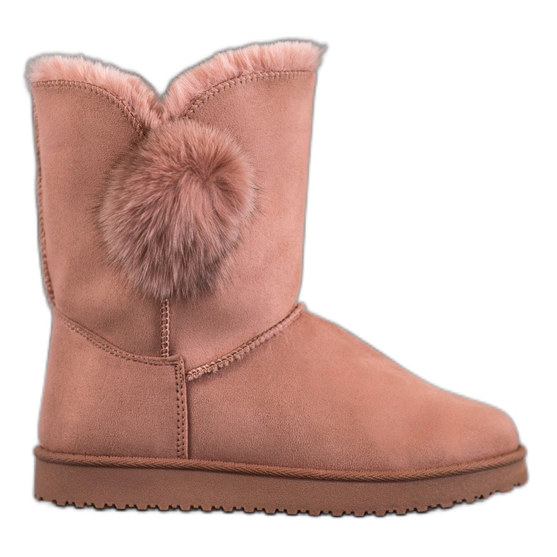 SHELOVET Mukluki With Pompom pink