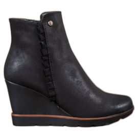 Filippo Wedge Boots black