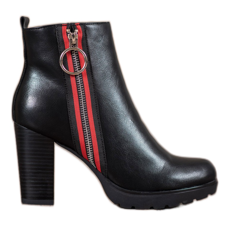 Filippo Boots With Decorative Zipper black