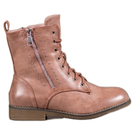 SHELOVET Lace-up boots brown