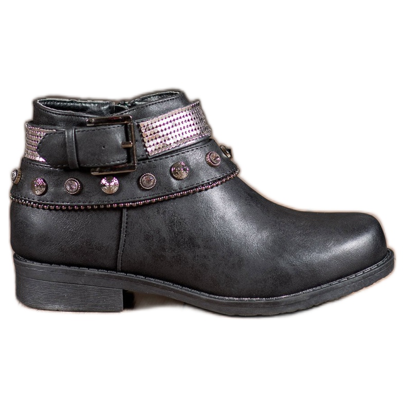 Forever Folie Boots With Rhinestones black