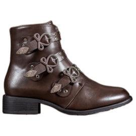 Anesia Paris Brown Boots With Buckles