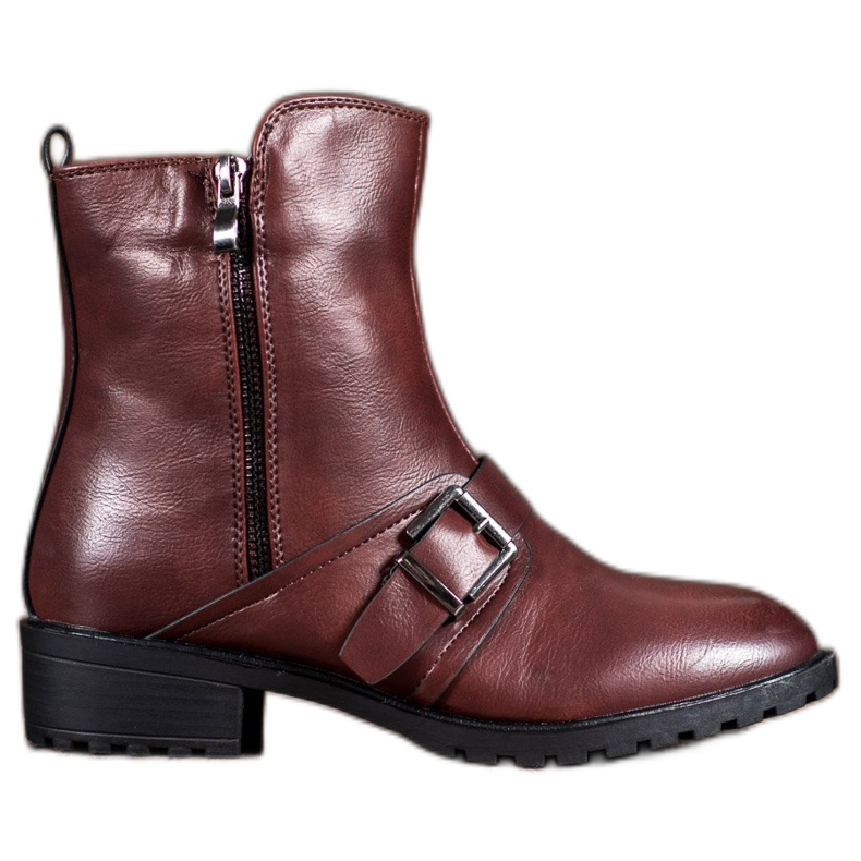 Groto Gogo High, maroon boots red