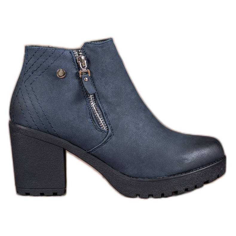 SHELOVET Navy Blue Boots On The Platform