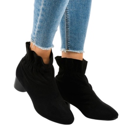 Black suede ankle boots on the JM5512M post Black suede ankle boots on the JM5512M post