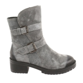 M.Daszyński Gray Suede leather boots Daszyński 161 grey M.Daszyński Gray Suede leather boots Daszyński 161 grey
