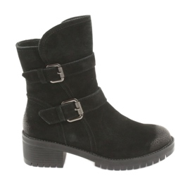 M.Daszyński Black suede leather boots Daszyński 161