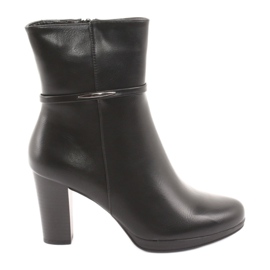 M.Daszyński High women's boots on the post black M.Daszyński High women's boots on the post black