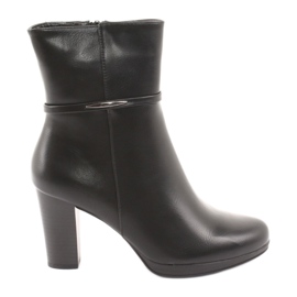 M.Daszyński High women's boots on the post black