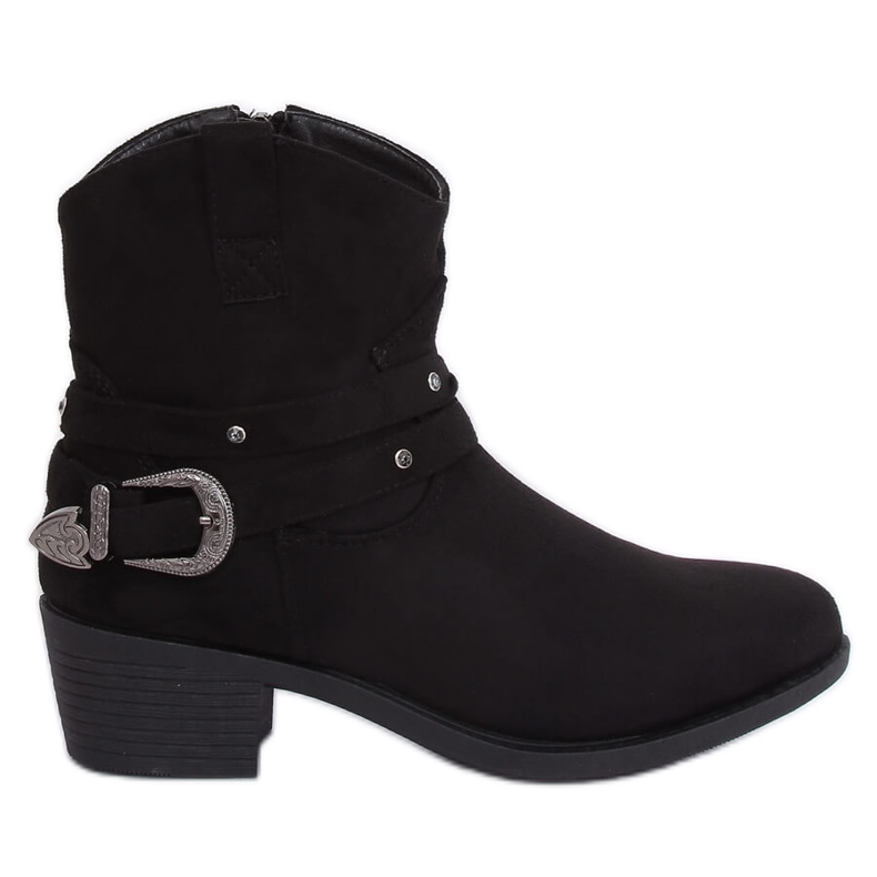 Black cowboy boots for women 8035-GA Black