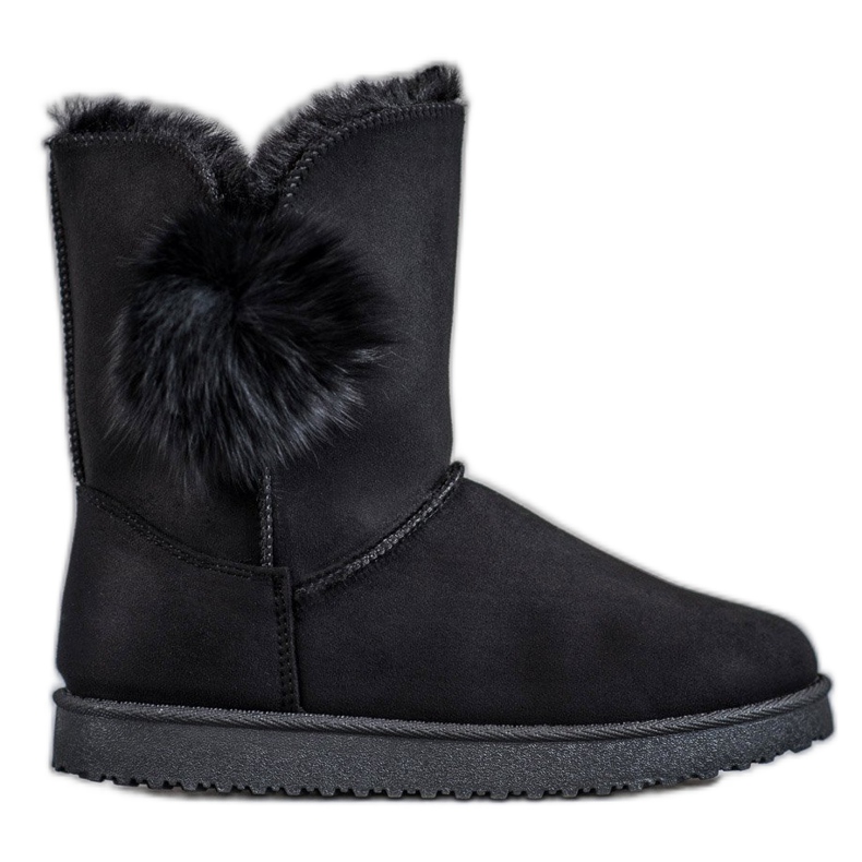 SHELOVET Mukluki With Pompom black