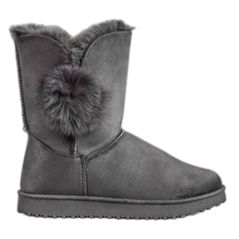 SHELOVET Mukluki With Pompom grey SHELOVET Mukluki With Pompom grey