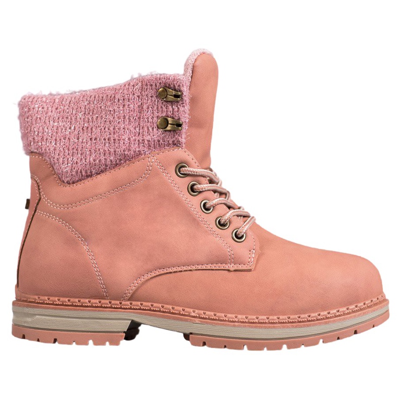 SHELOVET Trappers With Glitter pink