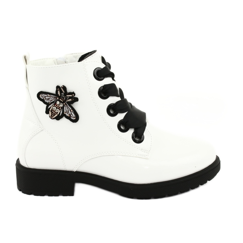 Lacquer boots Sergio Leone 530 white black