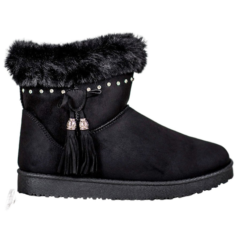 SHELOVET Mukluki With Crystals black