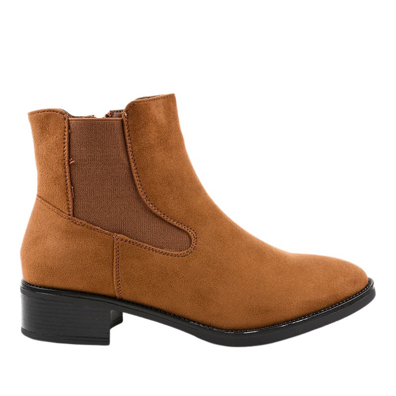 Brown flat boots for women 1552