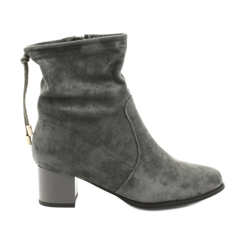M.Daszyński Suede high-heeled boots Daszyński SA58 grey