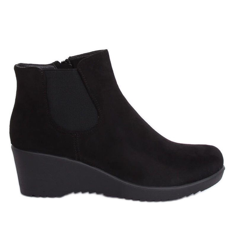 Black Black wedge boots L3065 Black