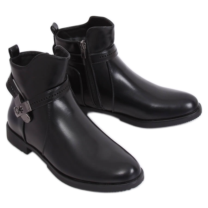 Black Jodhpur boots for women B11003 Black