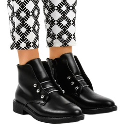 Black women's flat boots YF0535