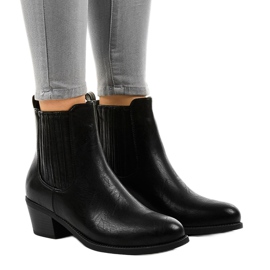 Black ankle boots on the post TX-3200