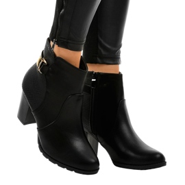 Black ankle boots with a F168 zipper