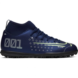Nike Mercurial Superfly 7 Club Mds Tf Jr BQ5416-401 football shoes navy blue blues and navy blue