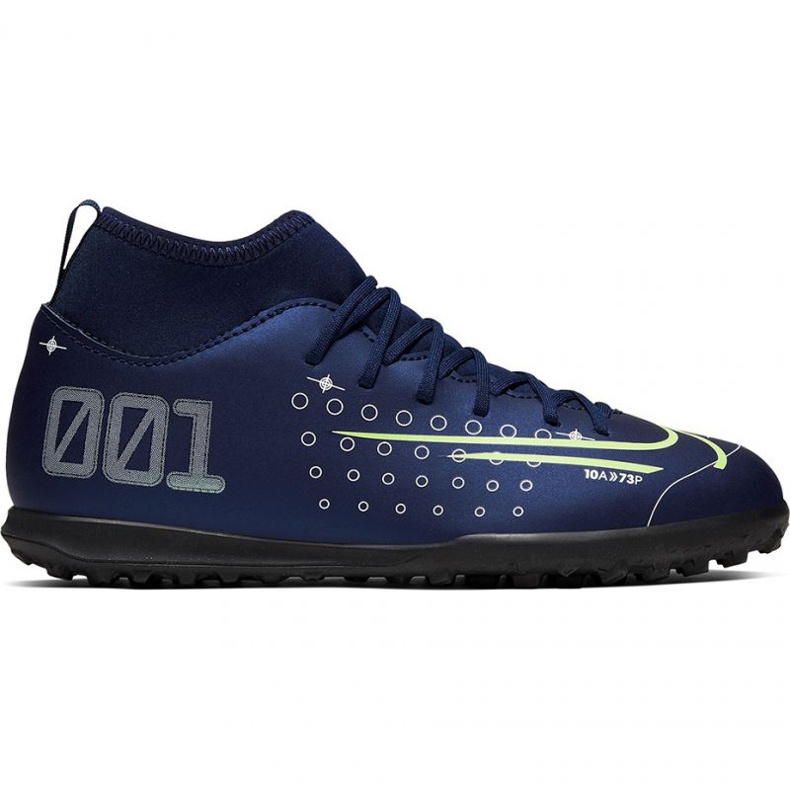 Nike Mercurial Superfly 7 Club Mds Tf Jr BQ5416-401 football shoes navy blue blues and navy blue