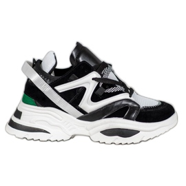 Fashionable VICES sneakers white black multicolored