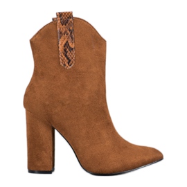 VICES suede cowboy boots brown