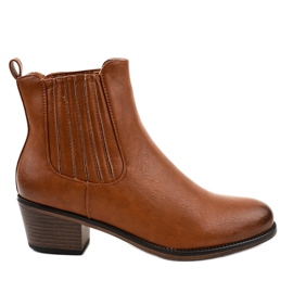 TX-3200 slip-on brown ankle boots