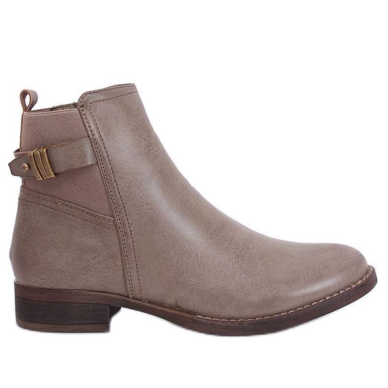 Beige Jodhpur boots for women 1304 Khaki