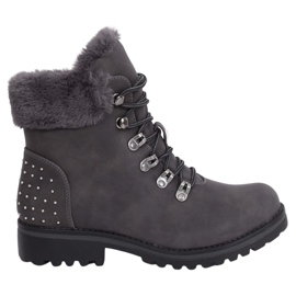 Gray women's trappers Z172 Gray grey