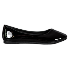 Lacquered VICES ballerinas black