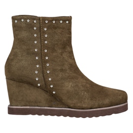 Kylie Green Ankle Boots