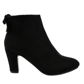 Black suede ankle boots on the W852 post