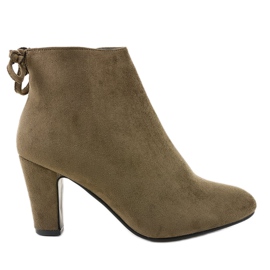 Green suede ankle boots on the W852 post