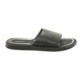 Men's black slippers for the Atletico swimming pool grey