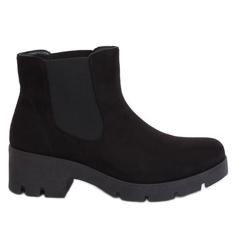 Black Chelsea boots with thick soles 9996-6 Black