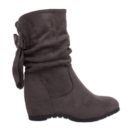 Gray Wedge boots H8120 Gris grey Gray Wedge boots H8120 Gris grey