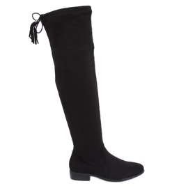 Black over-knee boots 13X993-95 Black