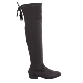Gray flat over-boots 13X993-95 Dark Gray grey