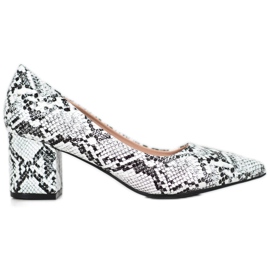 Seastar Snake Print Pumps white grey multicolored Seastar Snake Print Pumps white grey multicolored