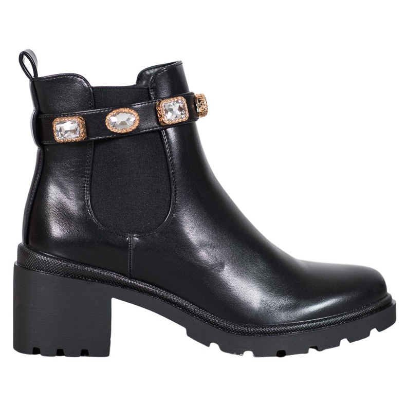 Seastar Boots With Crystals black yellow