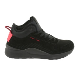 High sports black McKey 1068 suede red