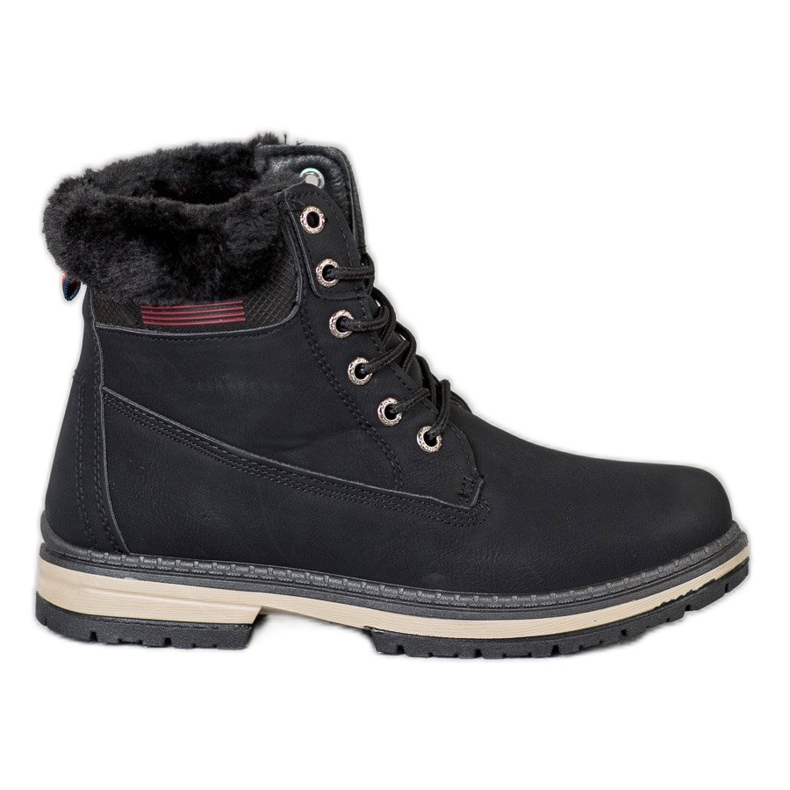 SHELOVET Hiking Boots With Fur black