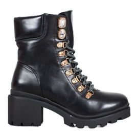 Seastar Lace-up Ankle Boots black