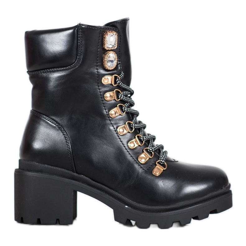 Seastar Lace-up Ankle Boots black