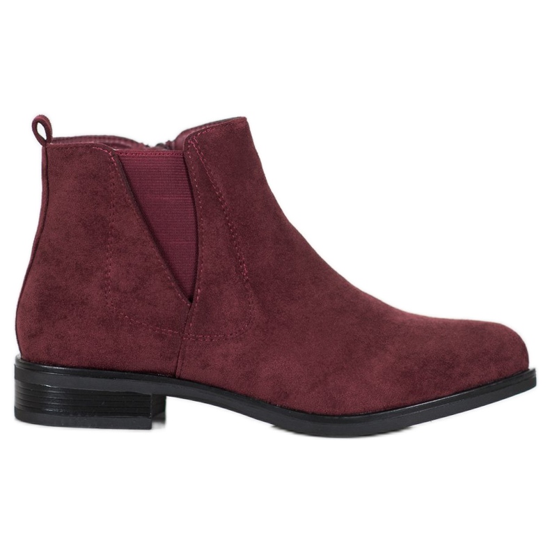 Ideal Shoes Slip-on boots red